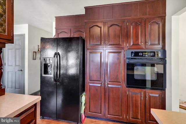 kitchen with black appliances