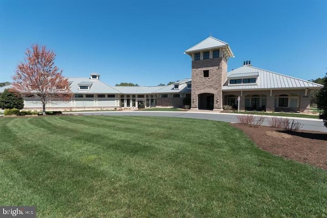 exterior space with a lawn