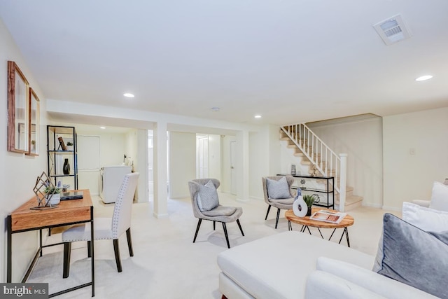 view of carpeted living room