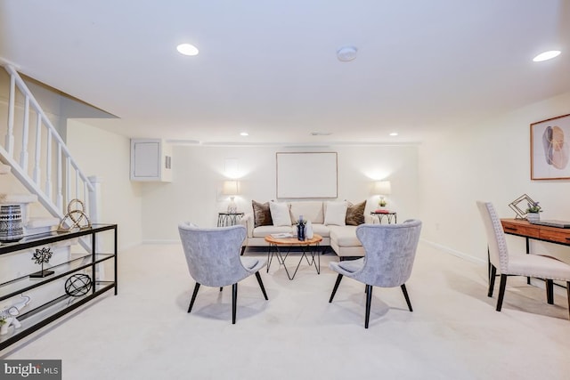 view of carpeted living room