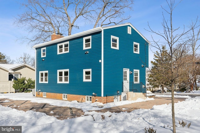 view of snowy exterior