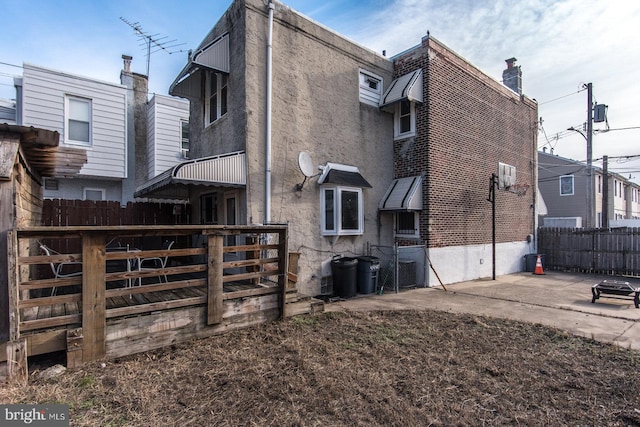 rear view of house with a patio area