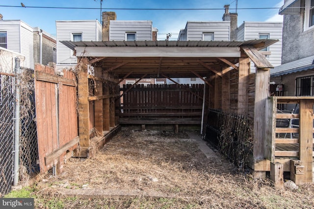 view of car parking with a carport