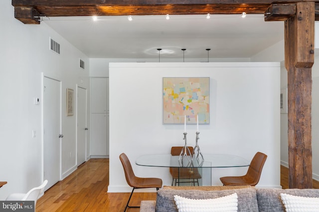 dining room featuring light wood-type flooring