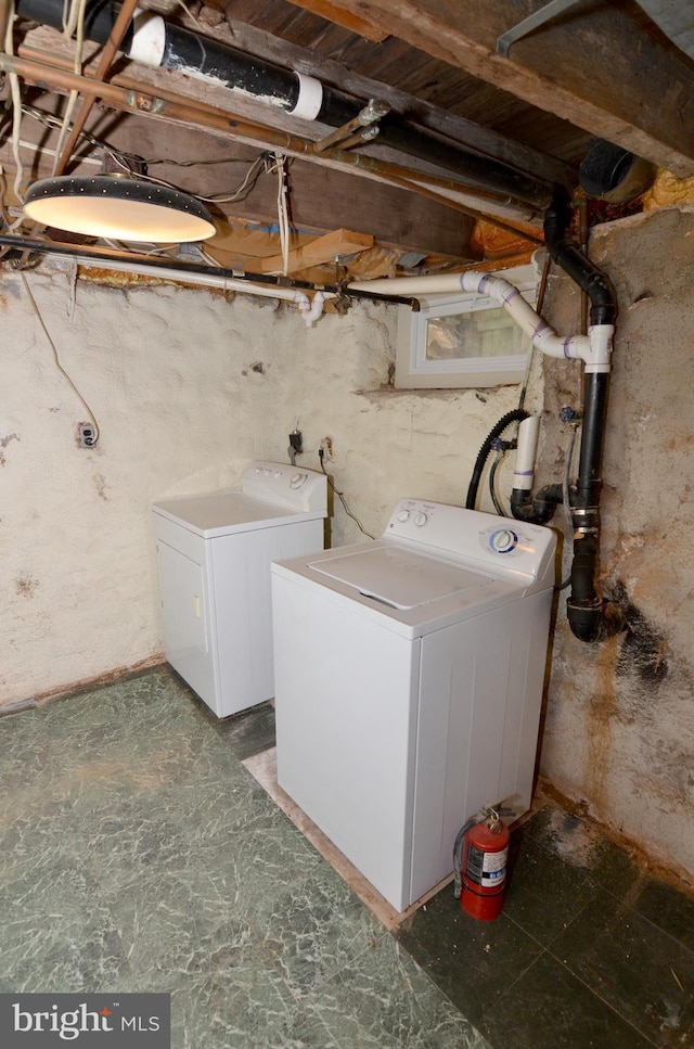 laundry area featuring separate washer and dryer