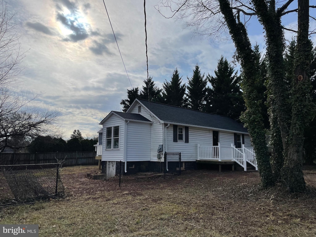 view of rear view of property