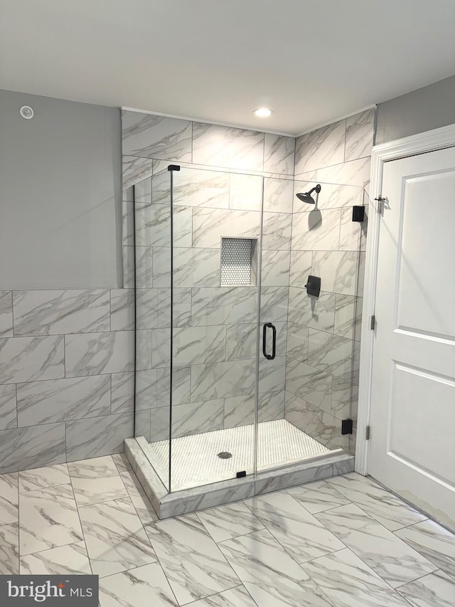 bathroom with walk in shower