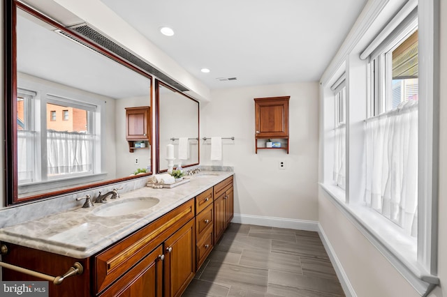 bathroom featuring vanity