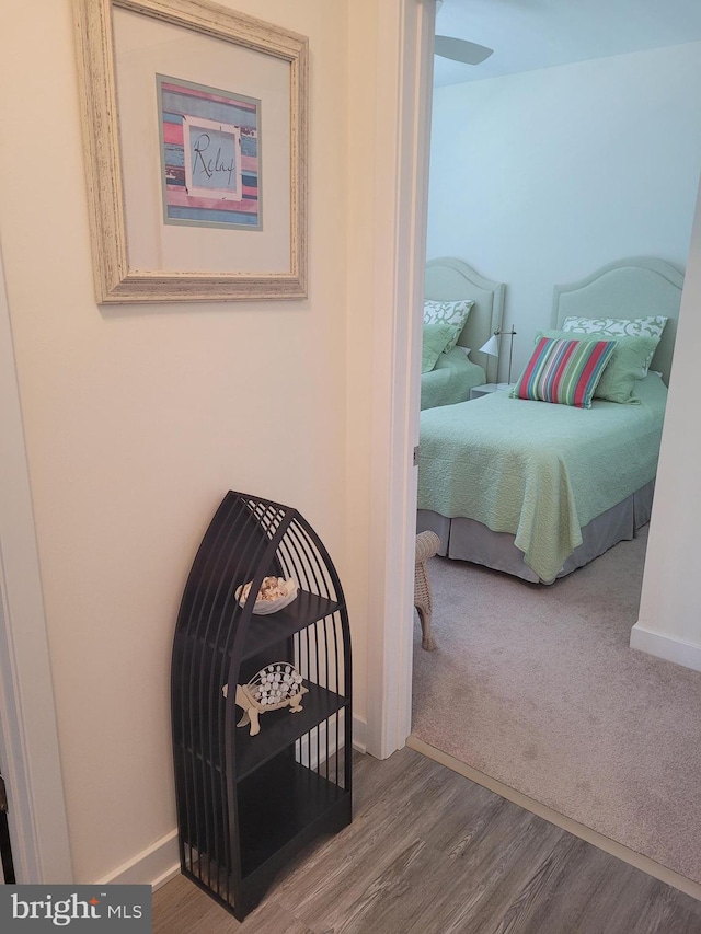 bedroom featuring hardwood / wood-style flooring