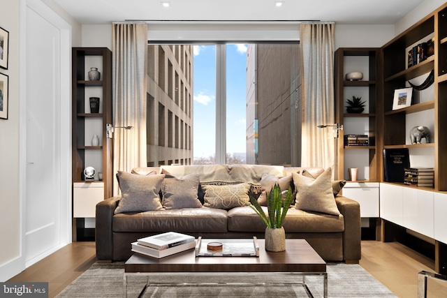 living room featuring hardwood / wood-style floors