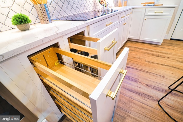 stairway featuring hardwood / wood-style floors