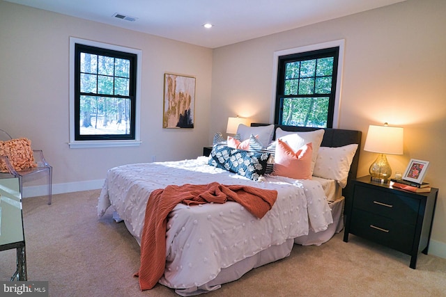 view of carpeted bedroom