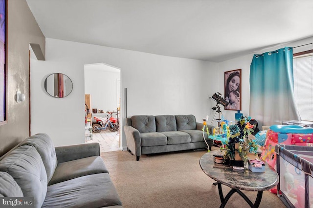 view of carpeted living room