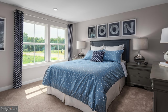 bedroom featuring carpet floors