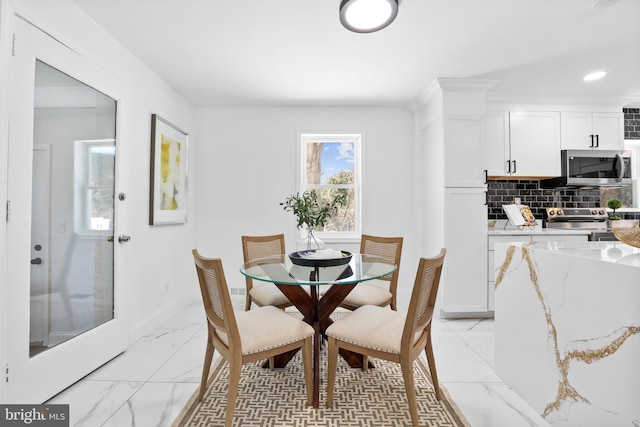 view of dining area