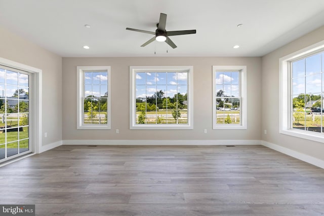 81 Filly Ln, Lewes, DE 19958 - unfurnished room featuring plenty of natural light, wood finished floors, recessed lighting, and baseboards