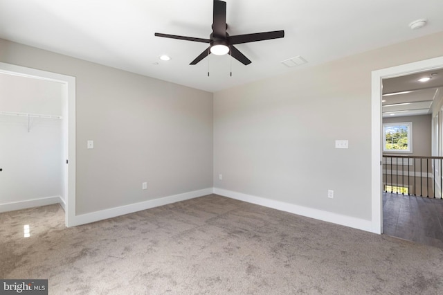 81 Filly Ln, Lewes, DE 19958 - empty room featuring a ceiling fan, carpet floors, baseboards, and recessed lighting
