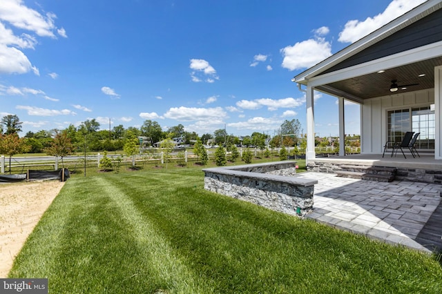 81 Filly Ln, Lewes, DE 19958 - view of yard with a patio and a ceiling fan