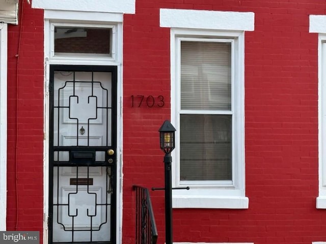 view of doorway to property