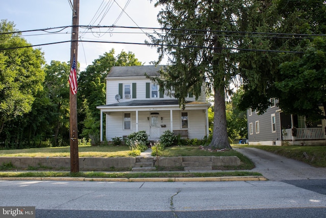 view of front of house featuring covered porch