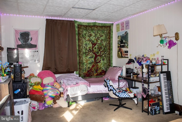 bedroom with carpet floors