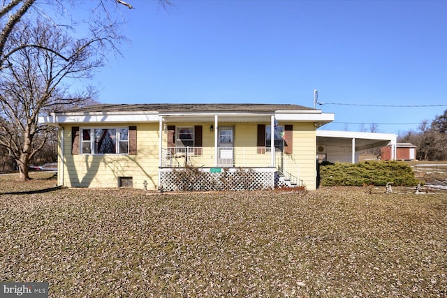 view of front of house featuring covered porch