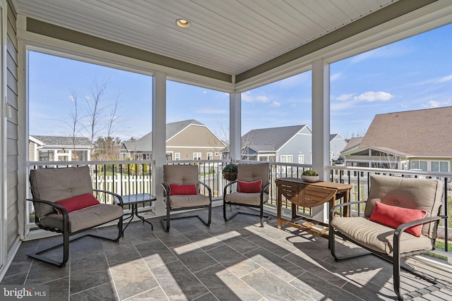 view of sunroom