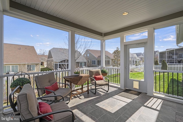 view of sunroom