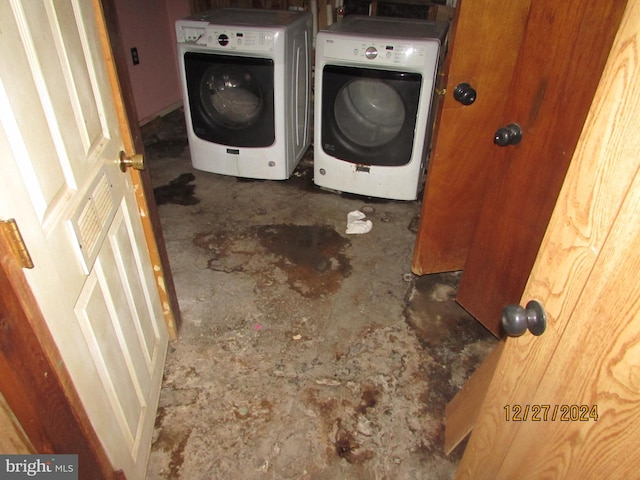 laundry area with washer and dryer