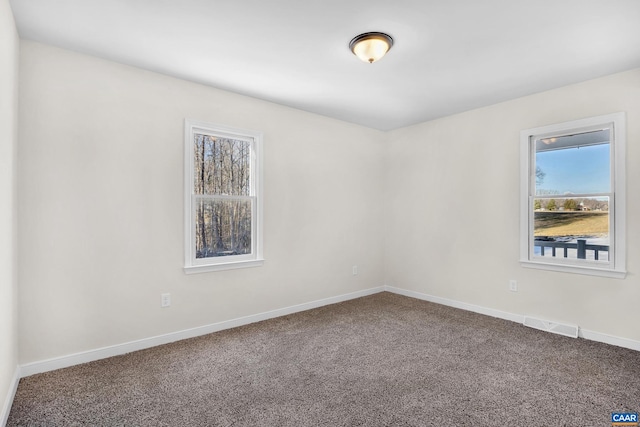 spare room with carpet flooring