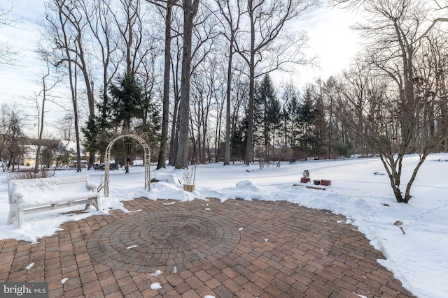 view of snowy yard