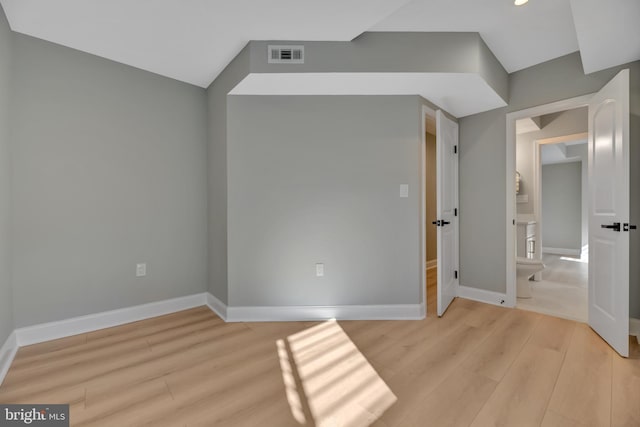 interior space with light hardwood / wood-style floors