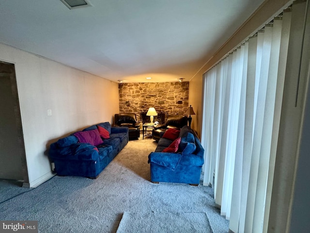 view of carpeted living room