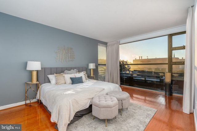 bedroom featuring hardwood / wood-style floors