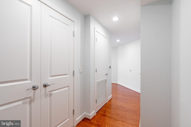 hall featuring light hardwood / wood-style floors