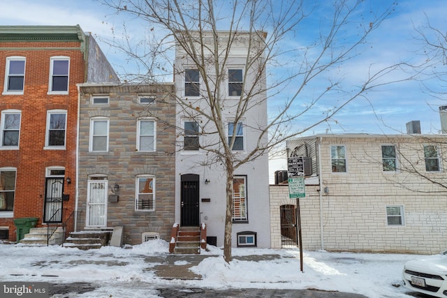 view of front of home with central AC unit