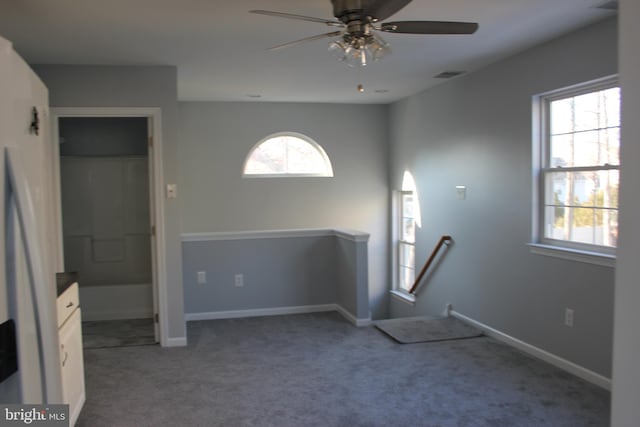 spare room featuring carpet floors and a healthy amount of sunlight