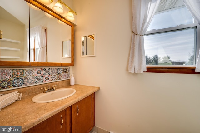 bathroom featuring vanity