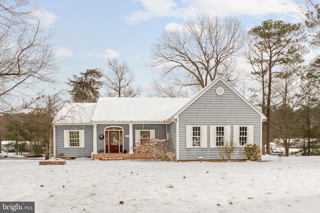 view of single story home