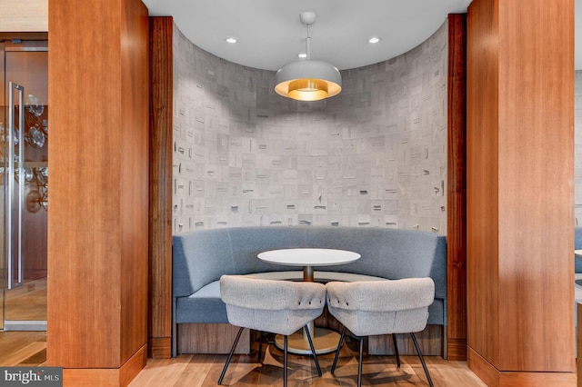 dining room featuring light hardwood / wood-style floors