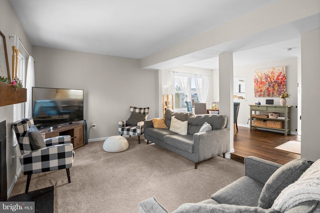 view of carpeted living room