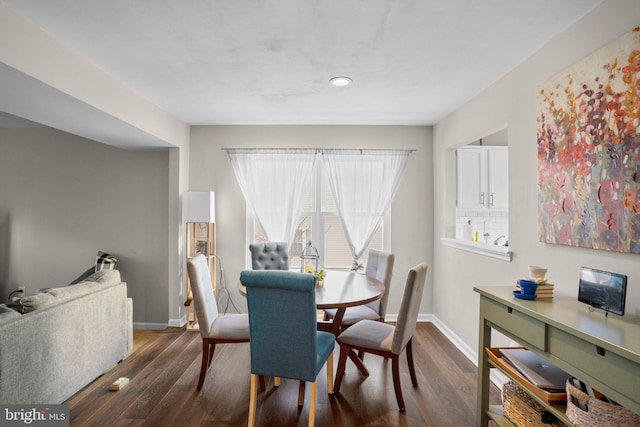 dining room featuring dark hardwood / wood-style floors