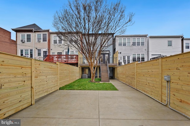 back of house with a patio area