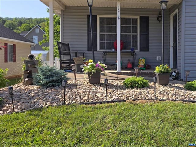 view of patio with covered porch