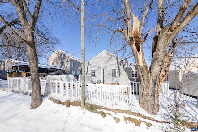 view of snowy yard