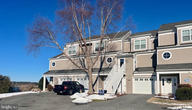 view of property featuring a garage