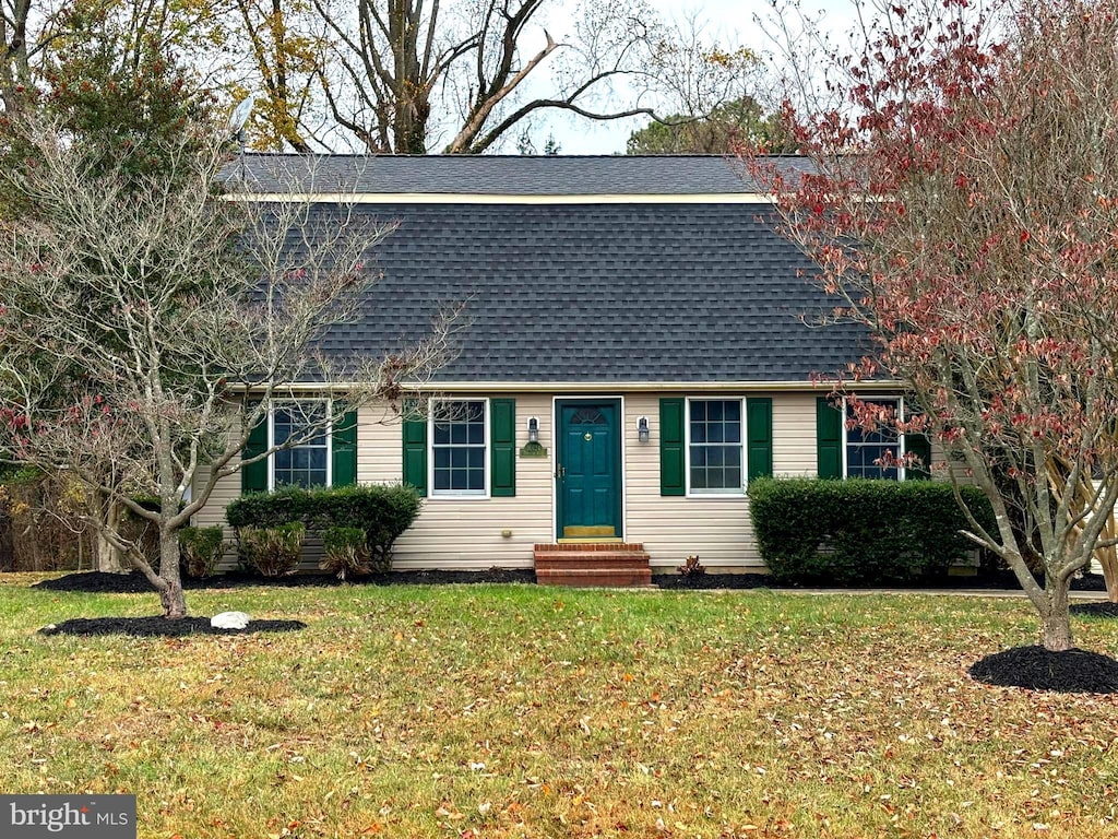 view of front of house with a front yard