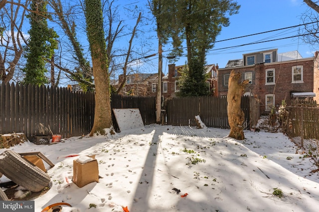 view of snowy yard