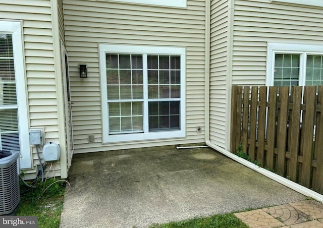 view of patio with cooling unit