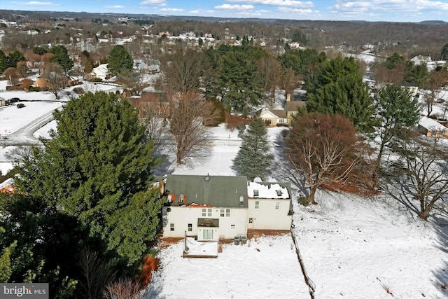 view of snowy aerial view